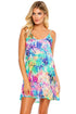 Luli Fama Celestial Dreams Drawstring Neckline Cami Shift Dress